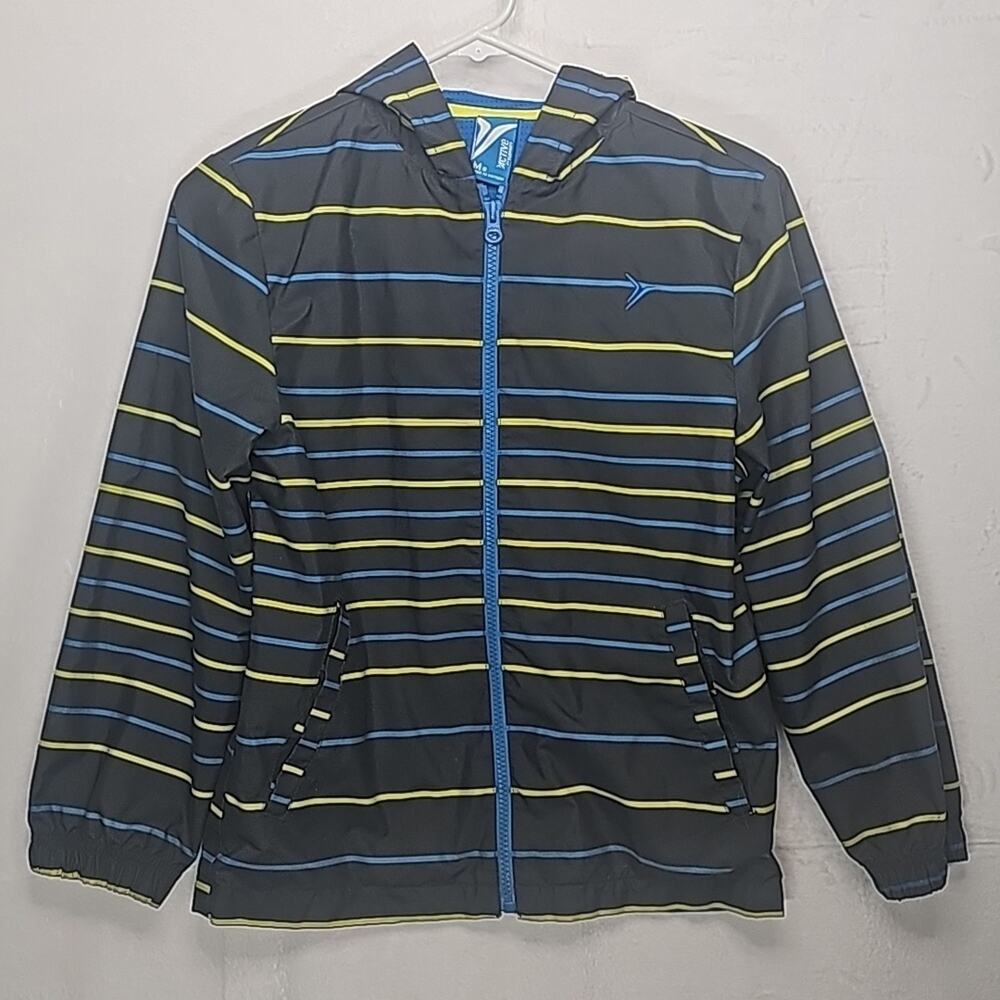 Boy's Striped Raincoat Sz 8 (M)